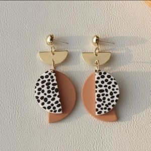 New Dalmatian Geometric Earrings